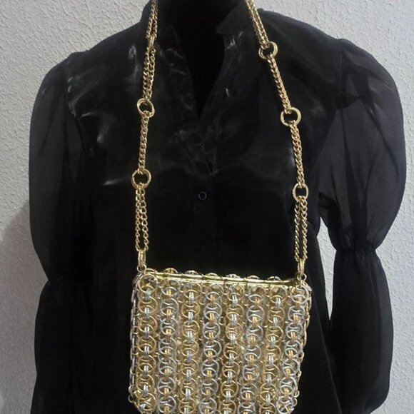 Authentic, Vintage Paco Rabanne for Walborg Metal Handbag, Purse, Evening, Alumi - Picture 8 of 13
